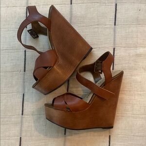 Brown Wedge Sandals